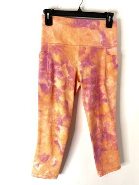 Athleta Salutation Stash Pocket II Capri Tie Dye High Rise Leggings